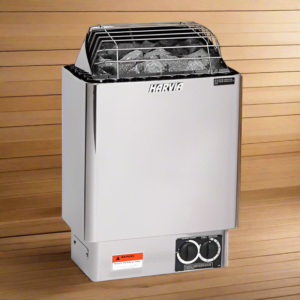 Harvia KIP60B JH60BU1UL Kip Series 6kW Stainless Steel Sauna Heater with Built-In Controls, 240V 1PH, UL Listed