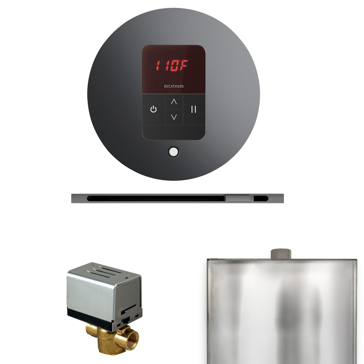Mr. Steam Basic Butler Linear Steam Shower Control Package – iTempo Control, 16 in. Linear Steamhead, AutoFlush & Drip Pan for MS & Super Generators