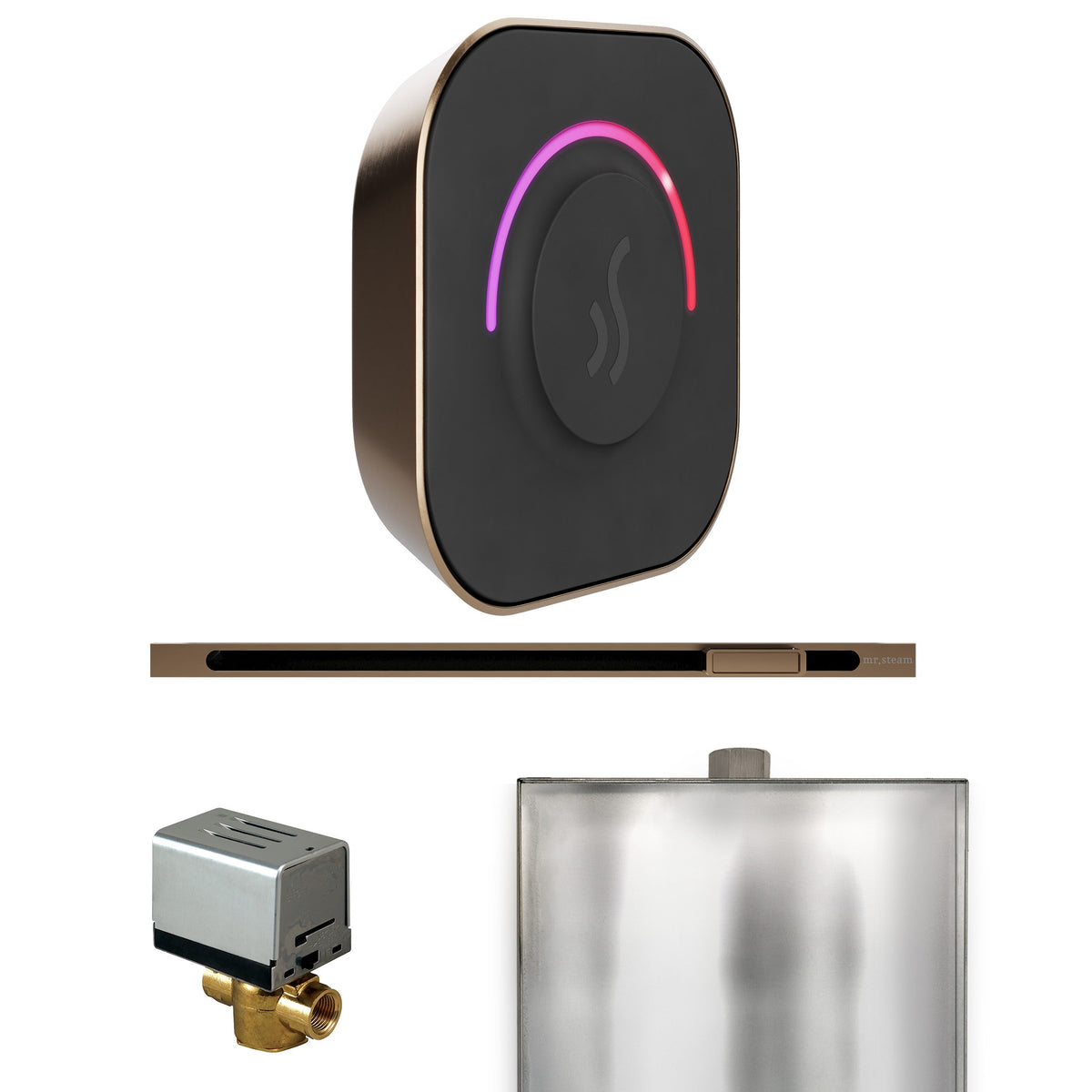 Mr. Steam ButlerTouch Linear Steam Shower Control Package – TempoTouch Control, Linear Steamhead, AutoFlush & Drip Pan for MS & Super Generators