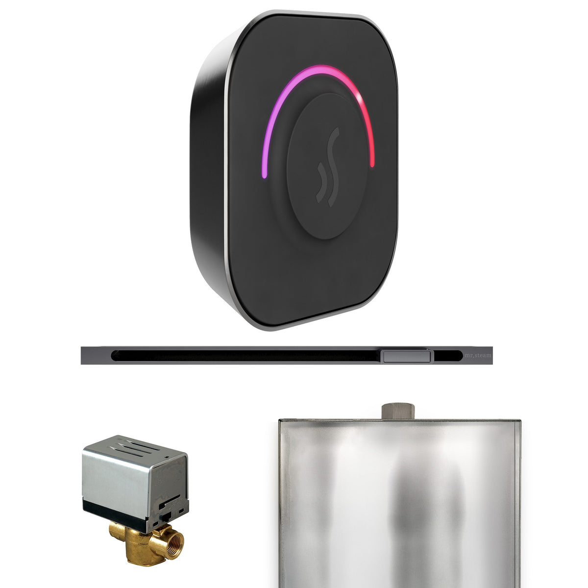 Mr. Steam ButlerTouch Linear Steam Shower Control Package – TempoTouch Control, Linear Steamhead, AutoFlush & Drip Pan for MS & Super Generators