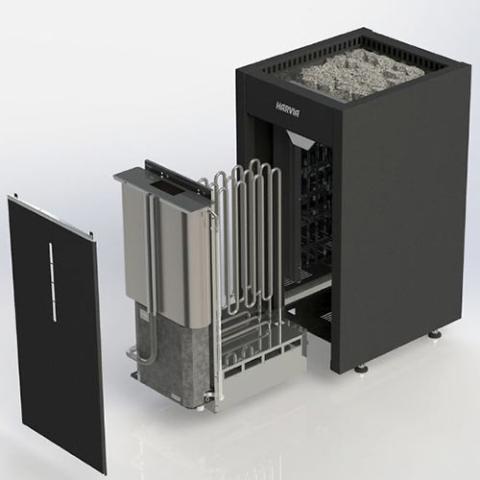 Harvia HL110SA HL11U1SAUL Virta Combi Series 10.5kW Black Sauna Heater, 240V 1PH, UL Listed