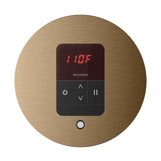 Mr. Steam iTempo Steam Shower Control and Steamhead – Round or Square, Flush-Mount, 8 Designer Finishes