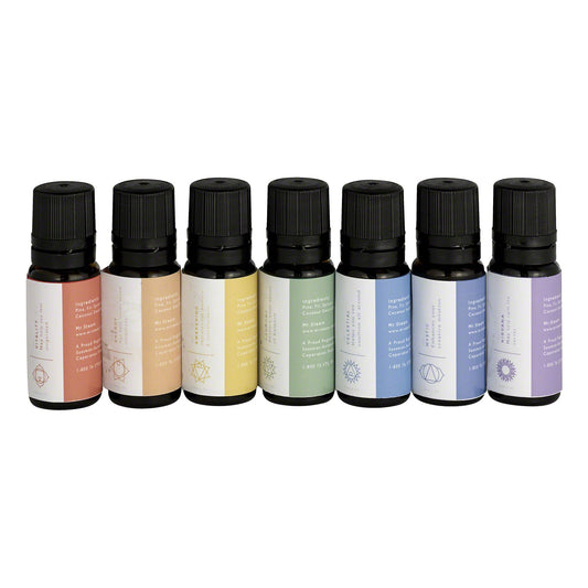 Mr. Steam Chakra Aromatherapy Oil 7-Pack – 10 mL Bottles for Steam Showers (MS CHAKRA7)