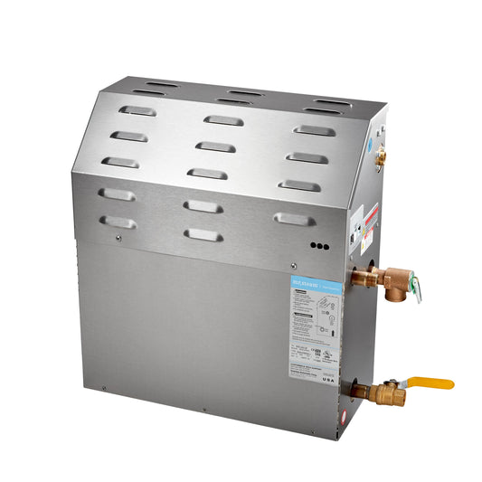 Mr. Steam MSSUPER1RB1X Super Series 10kW Steam Shower Generator with Express Steam – 208V 1-Phase, Up to 339 cu. ft.
