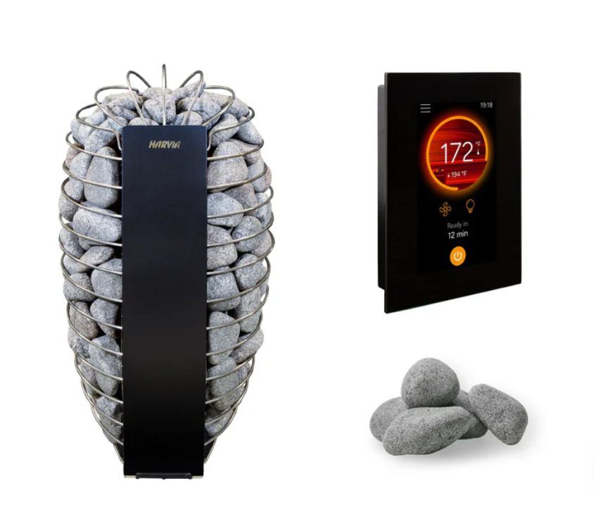 Harvia Spirit Sauna Heater Package with Rocks and WiFi Control, UL Listed