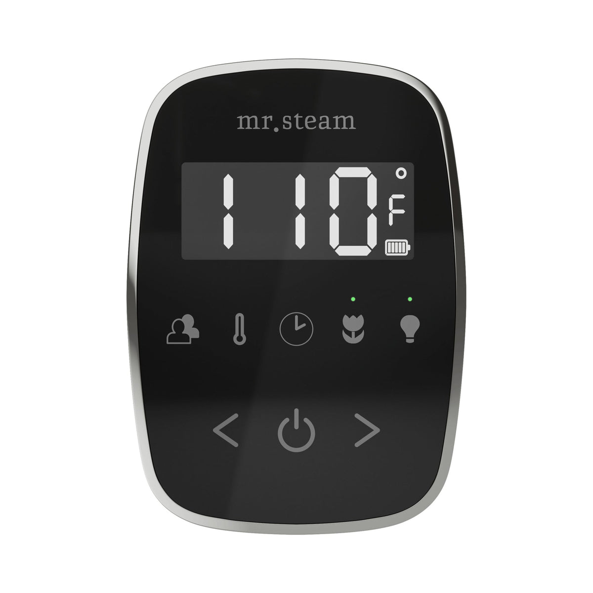 Mr. Steam TempoFlex Wireless Steam Shower Control and Steamhead – Black Control, 8 Steamhead Finishes