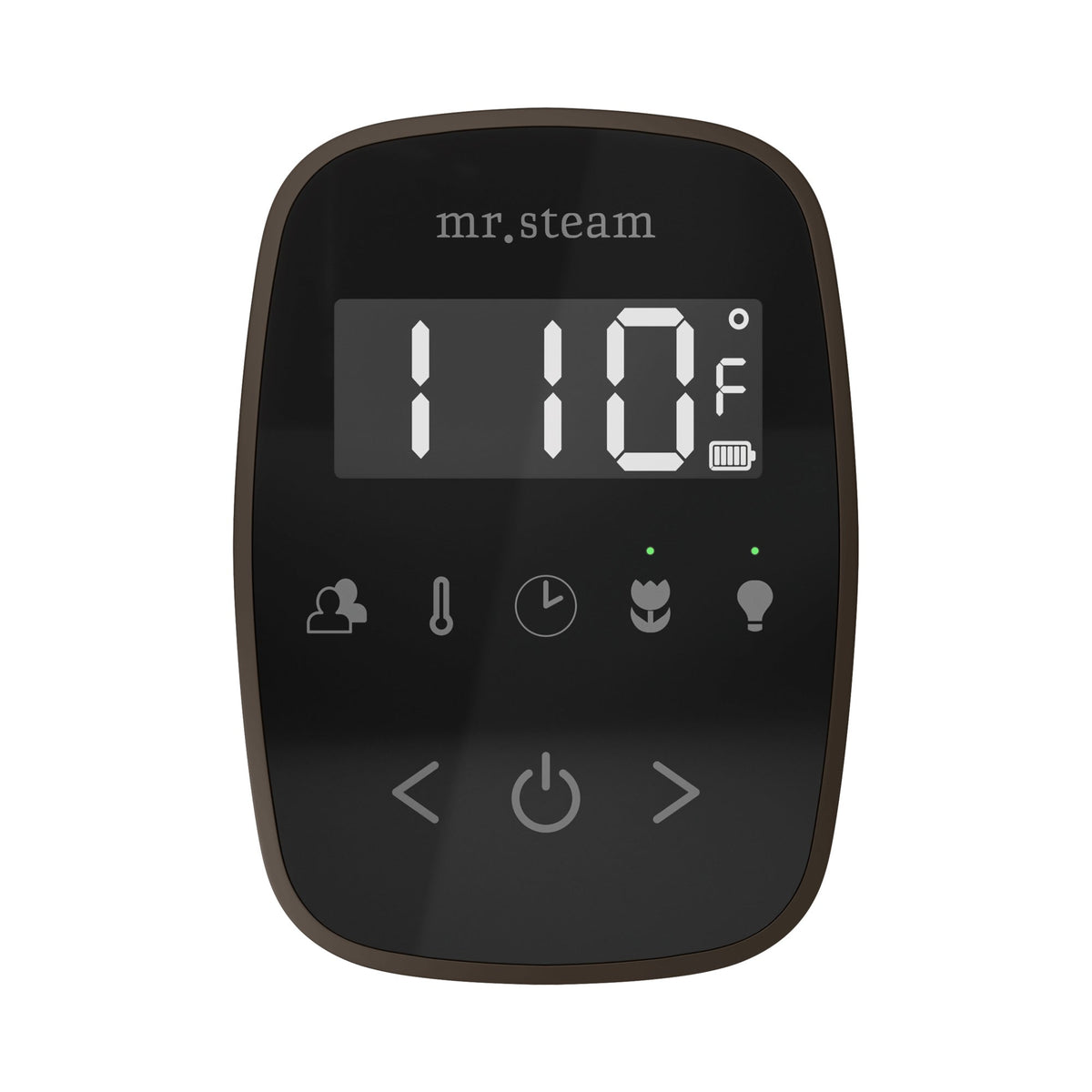 Mr. Steam TempoFlex Wireless Steam Shower Control and Steamhead – Black Control, 8 Steamhead Finishes