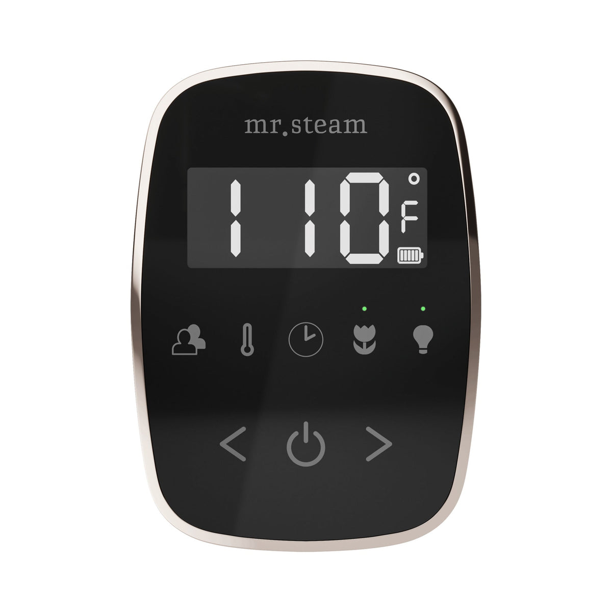 Mr. Steam TempoFlex Wireless Steam Shower Control and Steamhead – Black Control, 8 Steamhead Finishes