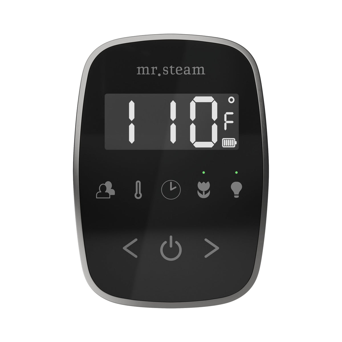 Mr. Steam TempoFlex Wireless Steam Shower Control and Steamhead – Black Control, 8 Steamhead Finishes