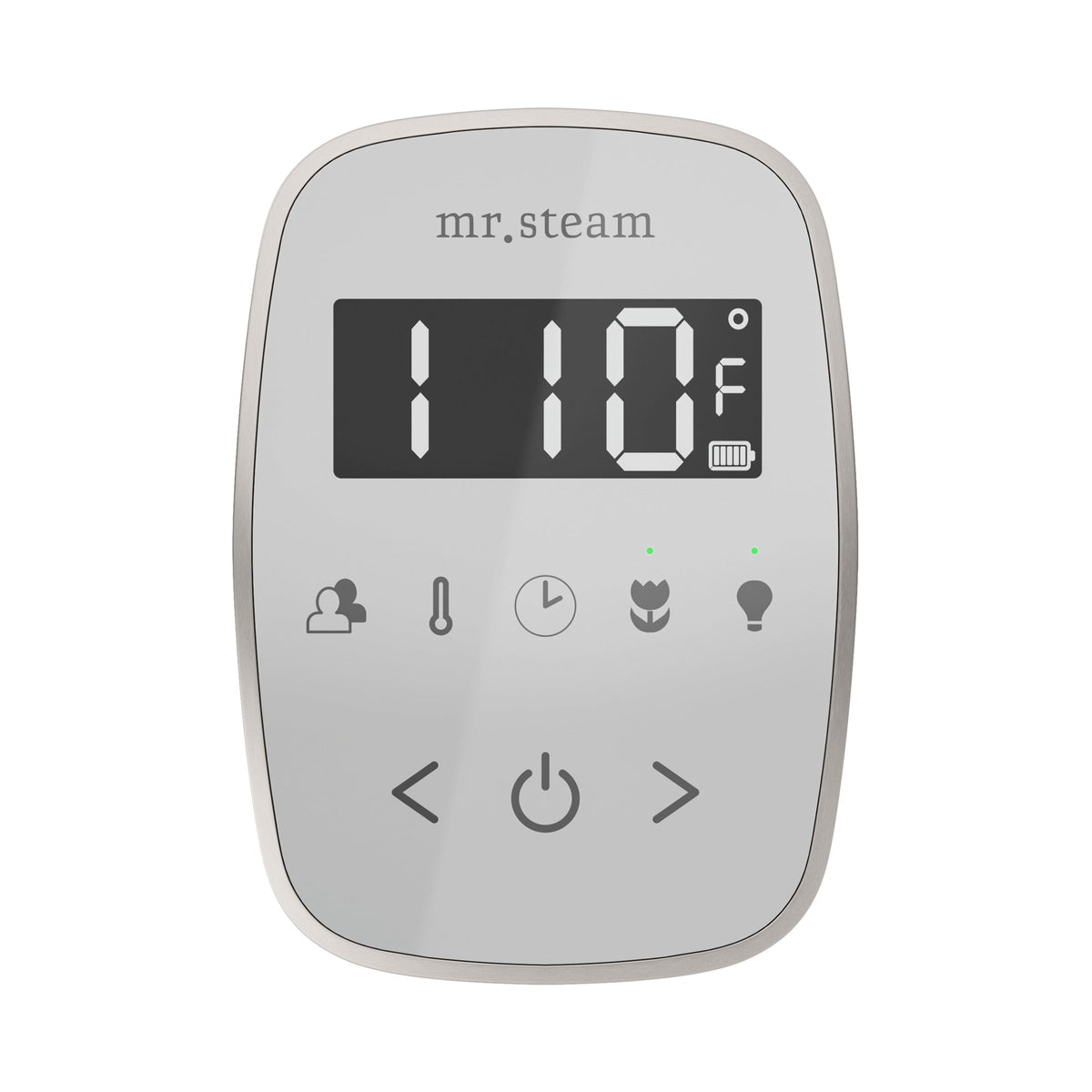 Mr. Steam TempoFlex Wireless Steam Shower Control and Steamhead – White Control, 8 Steamhead Finishes