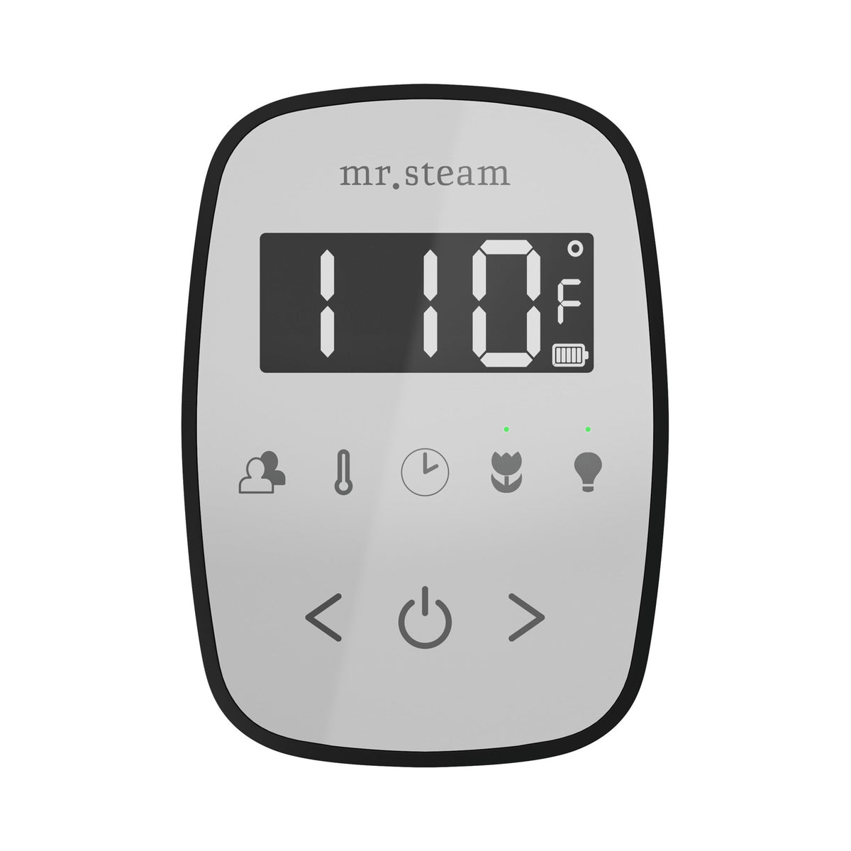 Mr. Steam TempoFlex Wireless Steam Shower Control and Steamhead – White Control, 8 Steamhead Finishes