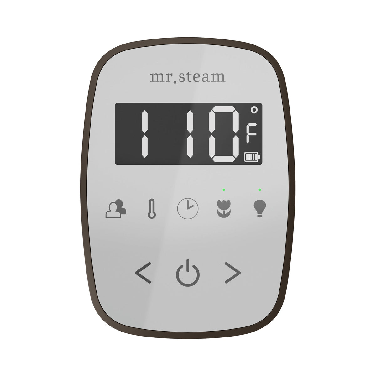 Mr. Steam TempoFlex Wireless Steam Shower Control and Steamhead – White Control, 8 Steamhead Finishes