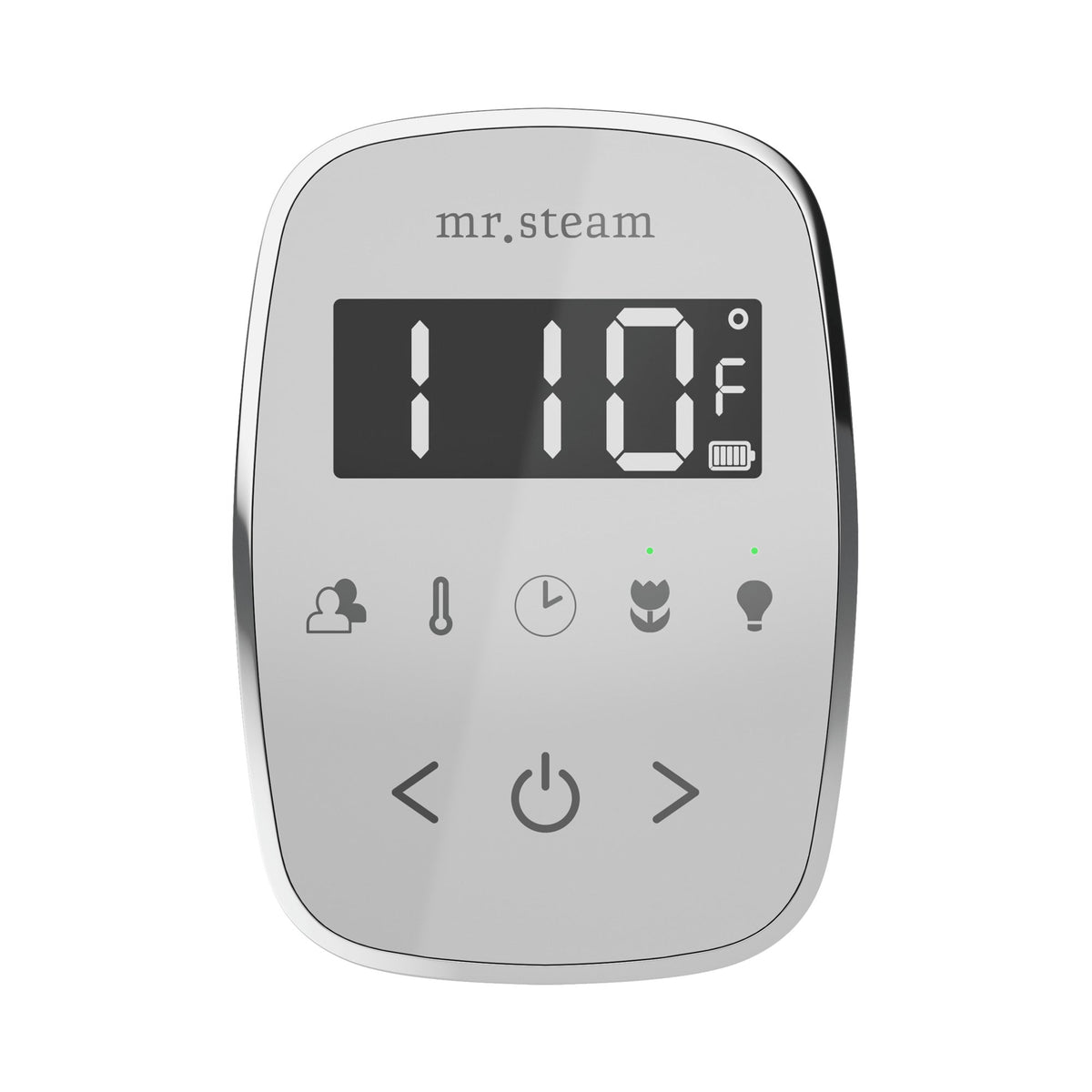 Mr. Steam TempoFlex Wireless Steam Shower Control and Steamhead – White Control, 8 Steamhead Finishes