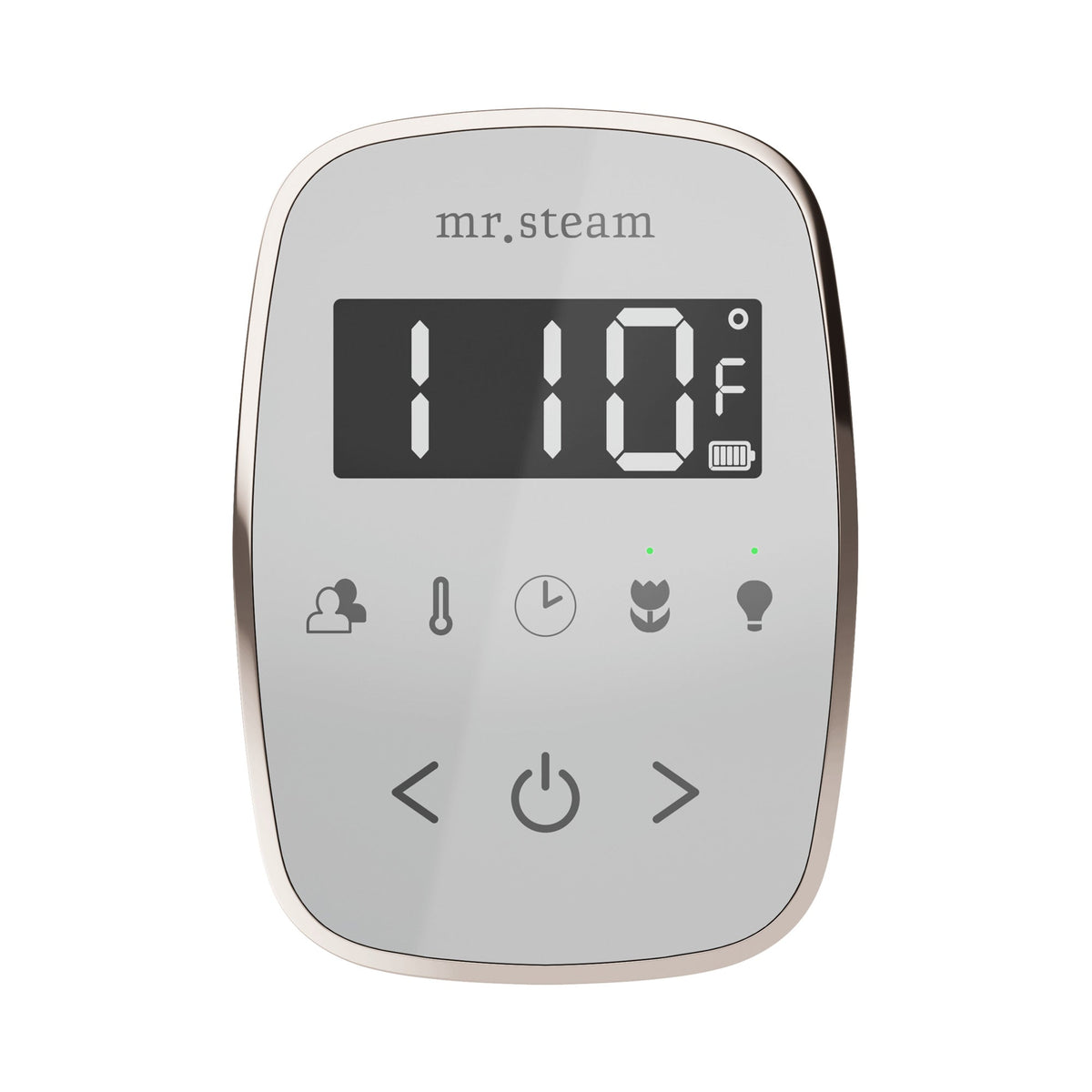 Mr. Steam TempoFlex Wireless Steam Shower Control and Steamhead – White Control, 8 Steamhead Finishes