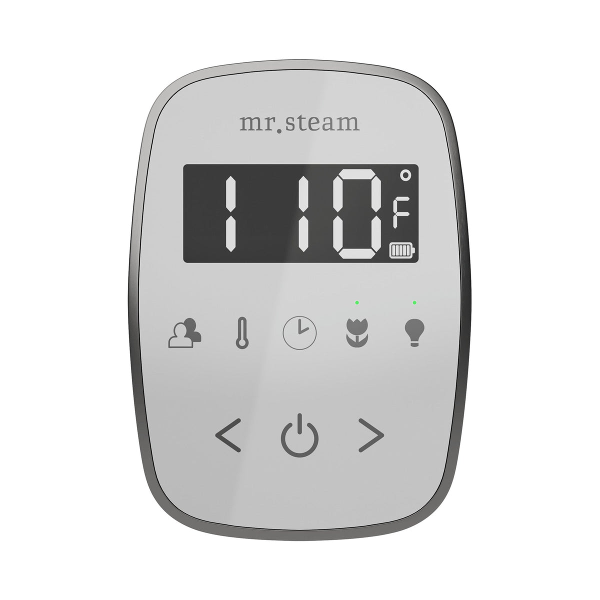 Mr. Steam TempoFlex Wireless Steam Shower Control and Steamhead – White Control, 8 Steamhead Finishes