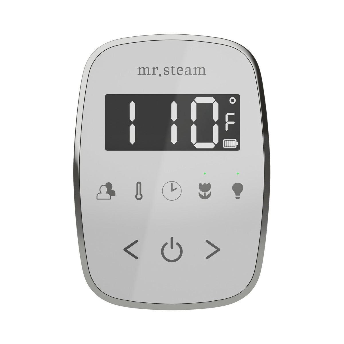 Mr. Steam TempoFlex Wireless Steam Shower Control and Steamhead – White Control, 8 Steamhead Finishes