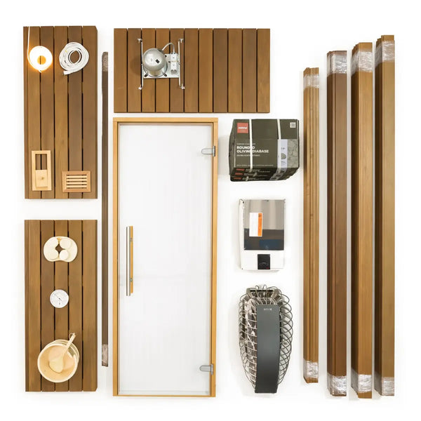 Custom Indoor Sauna Room - 8' x 9' x 8' - Finnish Sauna Builders