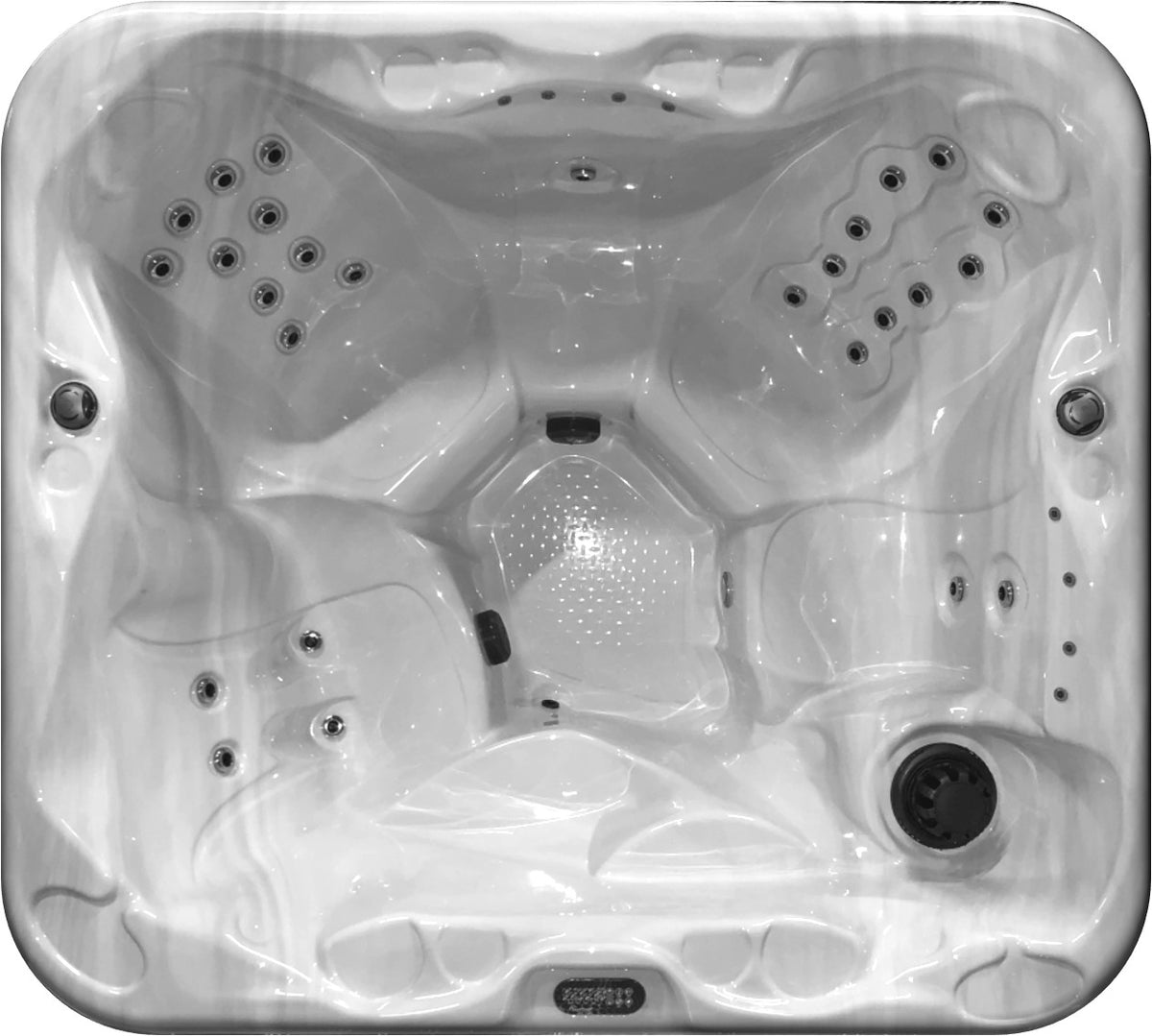 Sunbelt SB 610 hot tub, top view